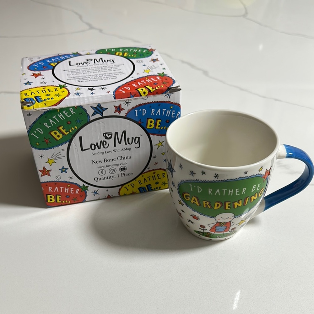 Love Mug “I’D Rather Be Gardening” Ceramic Mug